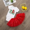 thumbnail image 5 of Conjunto de body y vestido para bebé para mi primer cumpleaños de Navidad Vestidos para niña de fiesta de Navidad Conjunto de vestido de manga corta con forma de pastel Ropa para bebé, 5 of 5