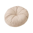 thumbnail image 3 of Cojín de suelo redondo, ligero y decorativo, ideal para meditación, para el hogar, sofá, silla, cama, coche, estudio, interior. Beige, 3 of 8