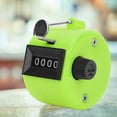 thumbnail image 3 of Hand Tally Counter, 4 Digit Display Mechanical Handheld Pitch Counter Clicker Counter Plastic Shell Knob Reset Handheld Counting Tool with Hook for Row People Sport School, 3 of 7