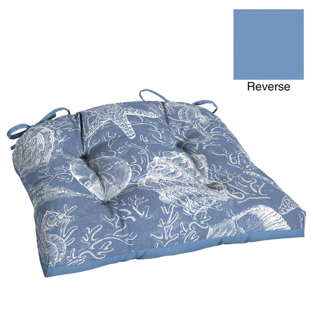 Better Homes & Gardens Blue Shells 18 x 20 in. Outdoor Wicker Chair