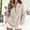 Beige, variant on Women's Leopard Print Quarter Zip Pullover Sweatshirt, Long Sleeve Stand Collar Casual Loose Fit Top Brown XXL