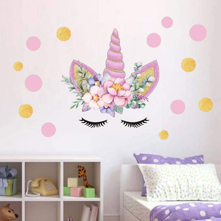 Unicorn Horn Wall Sticker, Unicorn Wall Stickers, Unicorn Stickers for Wall,  Unicorn Themed Bedroom, Unicorn Wall Decor 