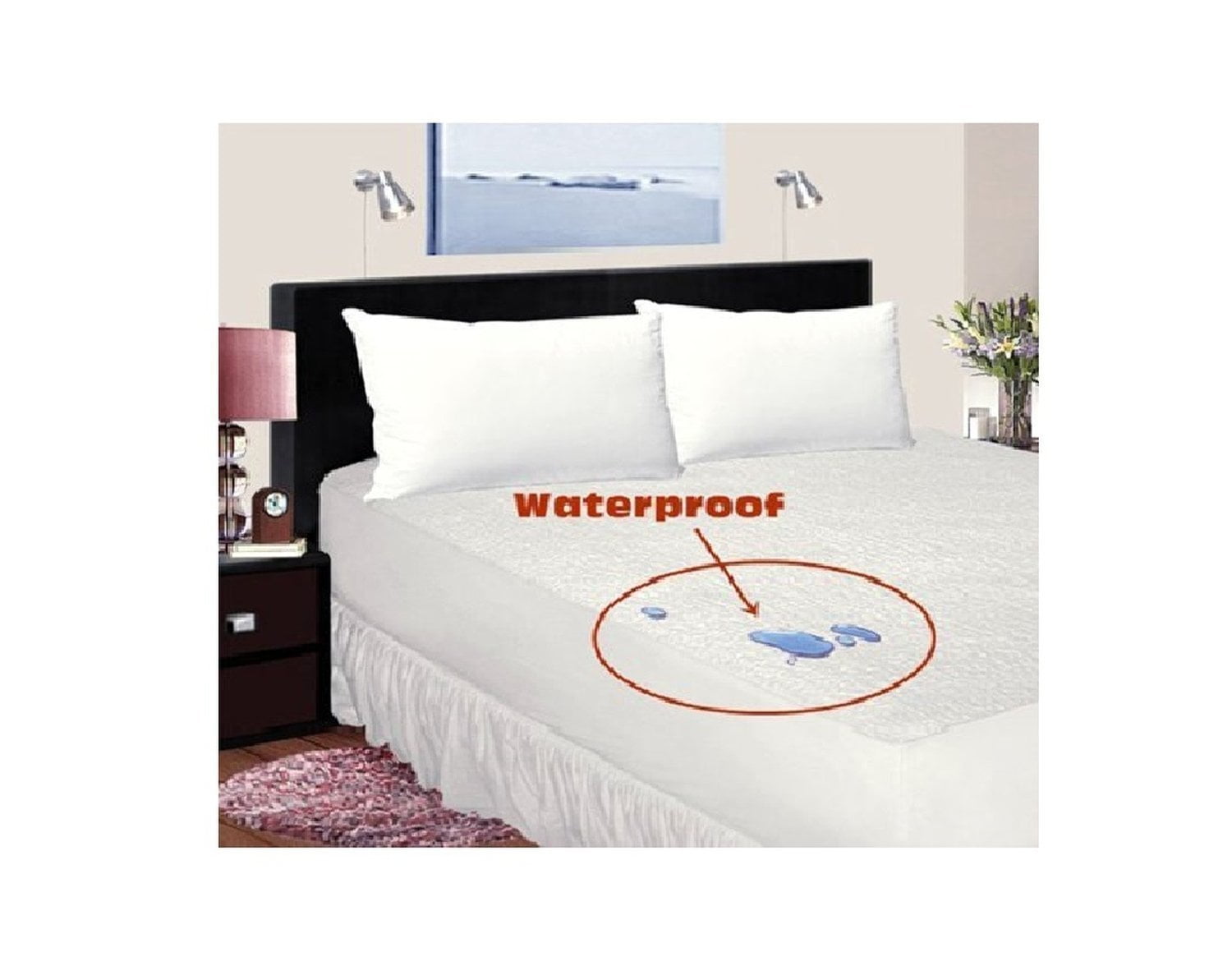 Bed Bug Waterproof Allergy Relief Encasement Zippered Mattress Protector 