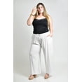 thumbnail image 1 of Pantalon de lino rayado Roman Fashion /Tallas Extras, 9205 (Blanco) blanco 36, 1 of 6