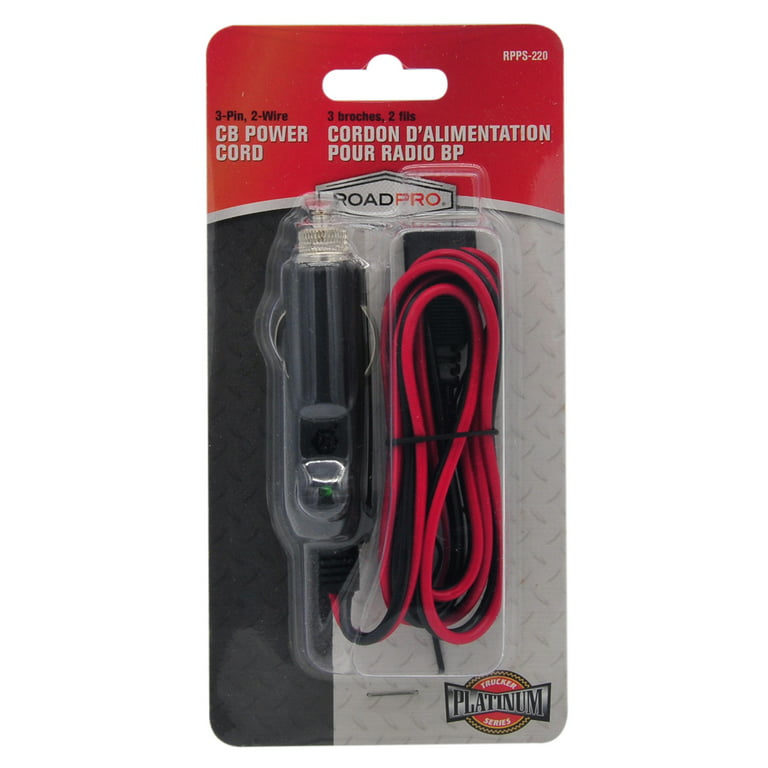 President CA-2T 2-pin 12 volt power cord with fuse