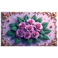 thumbnail image 1 of Pink Roses Floral Banner Background with Butterflies Backdrop Spring Party Home Decoration Photography Props Wedding Valentine's Day Decors, 1 of 4