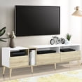 thumbnail image 2 of TV Stand with Modern Minimalist Style, Cable Holes / For Up to 80 - inch TVs, Storage in Living Room, 2 of 6
