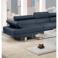 thumbnail image 5 of Sectional Living Room Furniture Faux Leather Adjustable Headrest Right Facing Chaise & Left Facing Sofa, 5 of 9