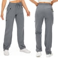 thumbnail image 2 of Pantalones cargo de senderismo Toomett 6608 para mujer, de secado rápido, color gris XL, 2 of 8