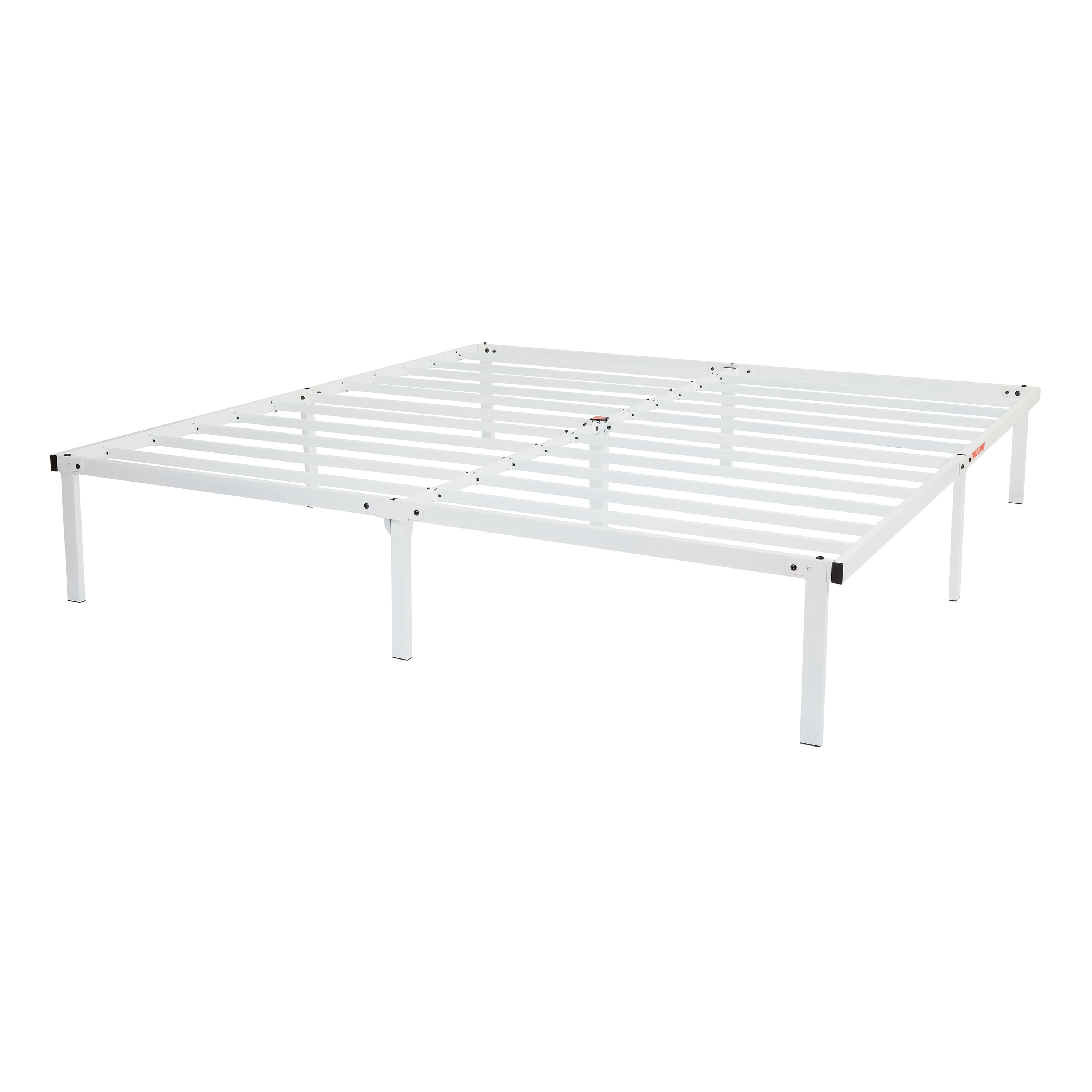 Mainstays 14" Heavy Duty White Steel Slat Bed Frame, Multiple Sizes