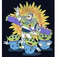 thumbnail image 2 of Girl's Toy Story Buzz Lightyear and Aliens  Graphic Tee Navy Blue X Large, 2 of 4