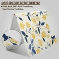 thumbnail image 4 of Yellow Flowers Blue Leaves Watercolor Foldable Binder Folder Clipboard with Pen Slot Double Clips A4 Size File Storage, 4 of 8