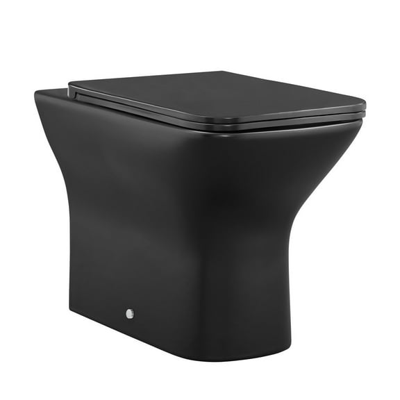 Carre Back-to-Wall Elongated Toilet Bowl in Matte Black