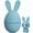Blue, variant on Green Green Easter Egg With Bunny Inside Plastic Decoration For Basket Stuffer Party Favor Kids
