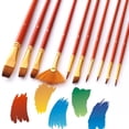 thumbnail image 3 of 10pcs Paintbrush Set Kit Multiple Paintbrush Artist Paintbrush, Suitable for Great Art Drawing Supplies, 3 of 6