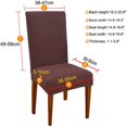 thumbnail image 4 of Stretch Dining Room Chair Slipcovers Spandex Fabric Removable Washable Chair Protector Cover for Dining Room, Hotel, Ceremony, Wedding, Party (Chocolate Knit, 6 Per Set), 4 of 8