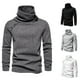 thumbnail image 5 of Suéter de otoño e invierno de punto grueso para hombre, suéter de cuello de pila de color sólido, camisa de fondo para hombre, 5 of 5