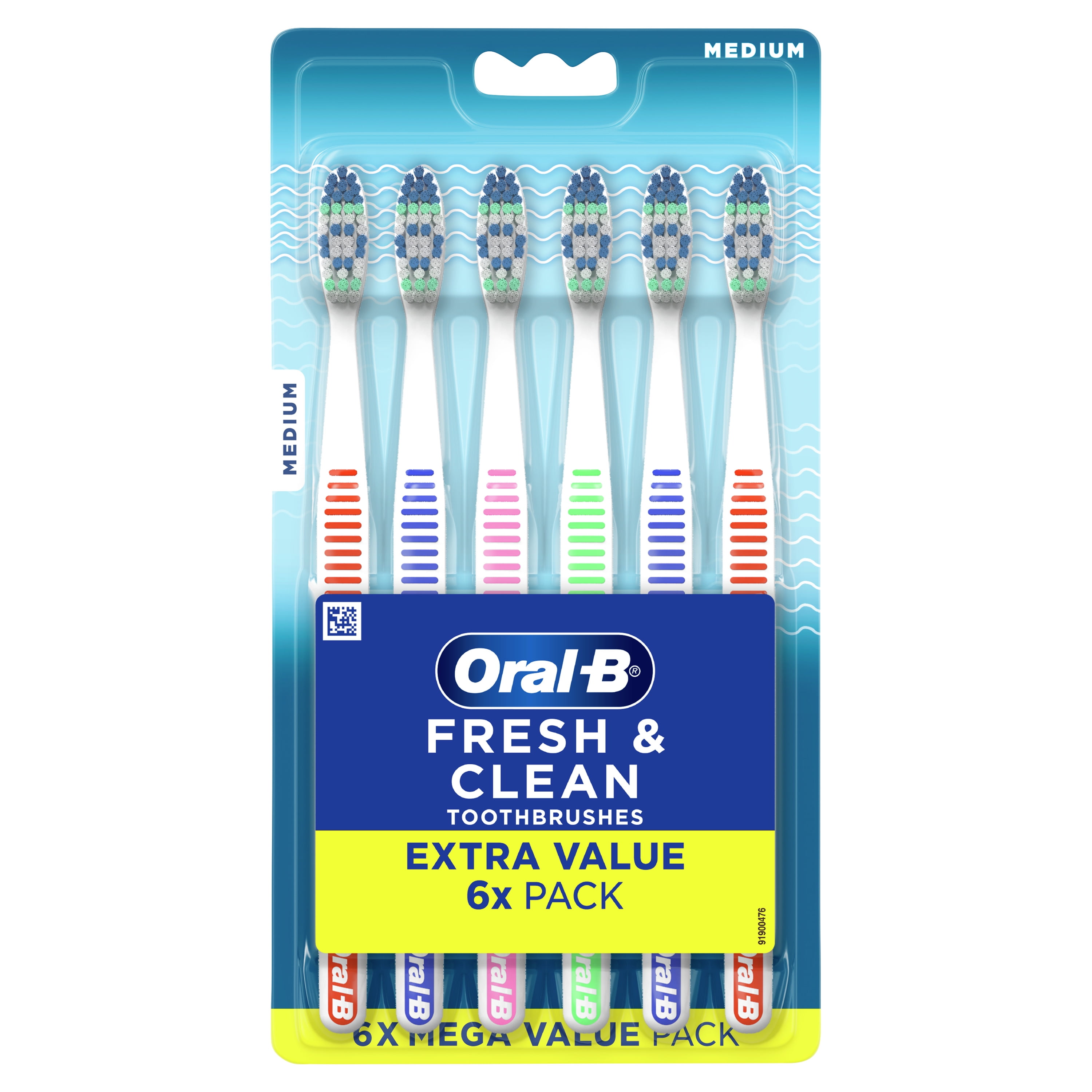 Buy OralB Healthy Clean Manual Toothbrush, Medium, Various Colors, 6