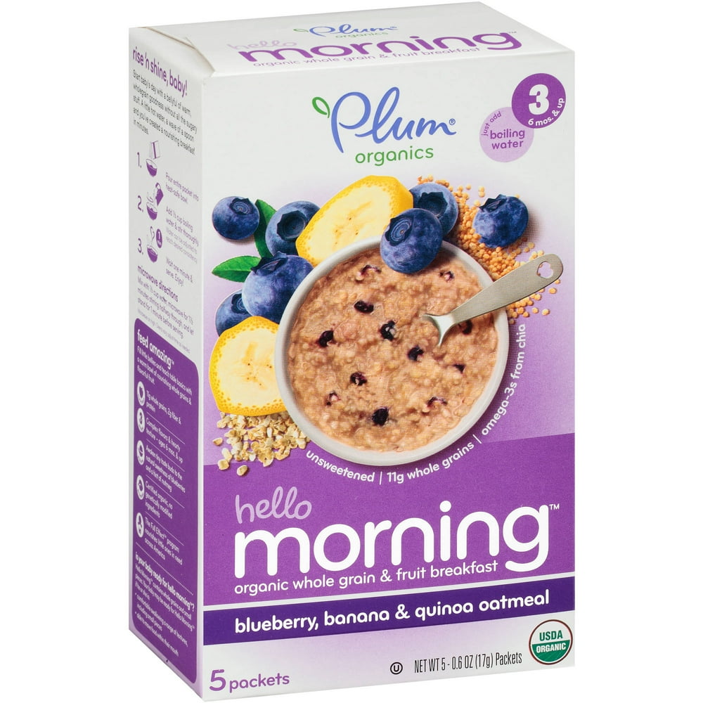 Plum Organics Hello Morning Stage 3 Blueberry, Banana