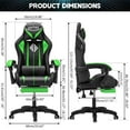 Hoffree Gaming Chair with bluetooth Speakers and Footrest Massage