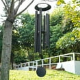 thumbnail image 3 of BSHAPPLUS® 45" Wind Chimes for Outside, Heavy Duty Wind Chimes,Memorial Wind Chimes with 6 Aluminum Tubes for loss of loved one,Home Garden Hanging Decor,Black, 3 of 11