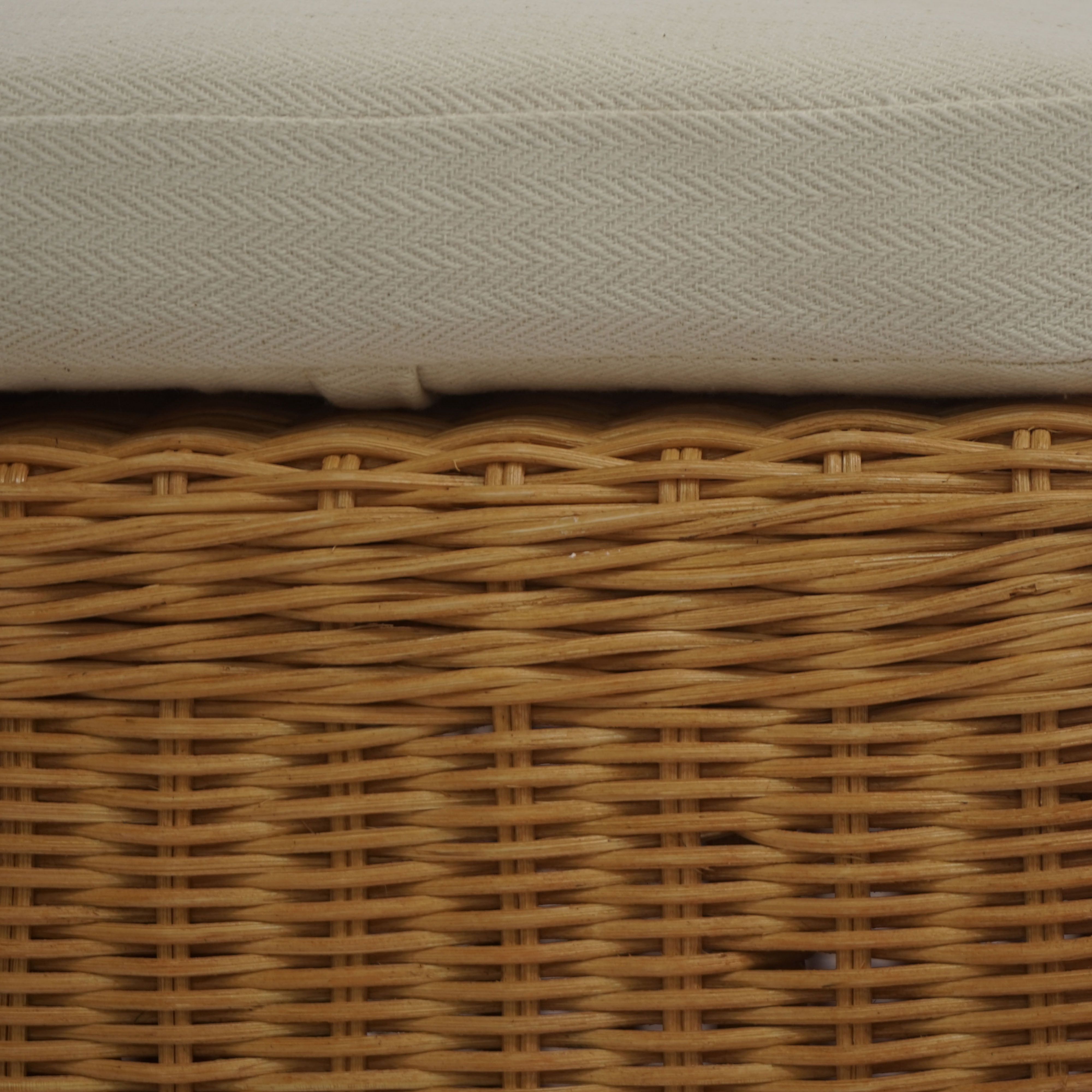 Safavieh Couture Hylda Rattan Upholstered Bench, Natural/White