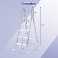 thumbnail image 3 of Costway 75.6" Above Ground Pool Ladder with Top Platform Non-slip Steps & Rounded Handrails, 3 of 10