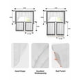 thumbnail image 6 of Black Geometric Kitchen Curtains Swag Valance and Tier Curtains Set 36 Inch Length, Modern Abstract Art Key Greek Design Rod Pocket Drape Panels Pair Swag Curtains for Bathroom/Cafe/Window, 6 of 6