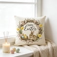 thumbnail image 6 of Easter Decorations，Easter Bunny And Chick Patterned Egg Print Cushion Sofa And Bedroom Decorative Pillow, 6 of 6