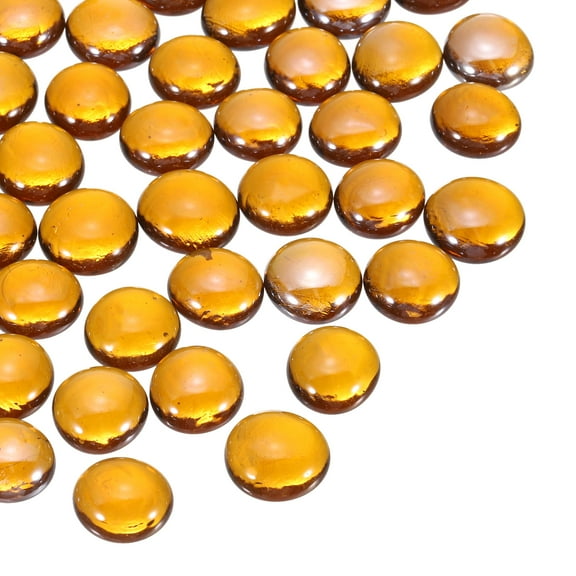 Glass Beads,20pcs Flat Glass Gemstone Pale Red 0.22lbs (0.47-0.55") Glass Marbles Pebbles for Vase Fillers Aquarium Decor DIY Craft