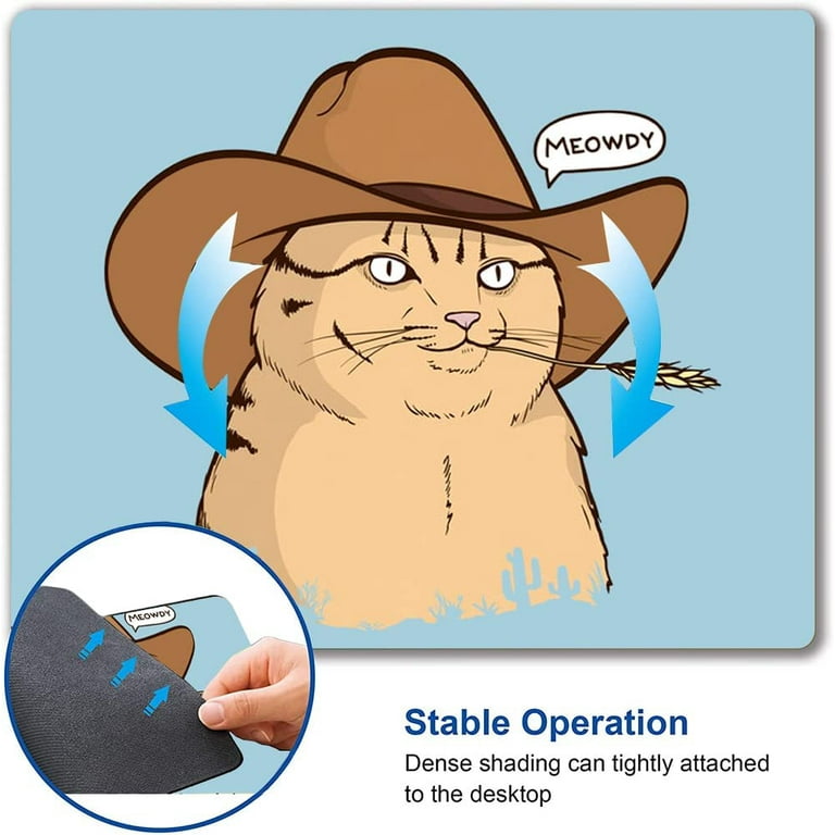 Mouse Pad, Cool MEOWDY Cat Mouse Pad, Square Mouse Mat Waterproof  