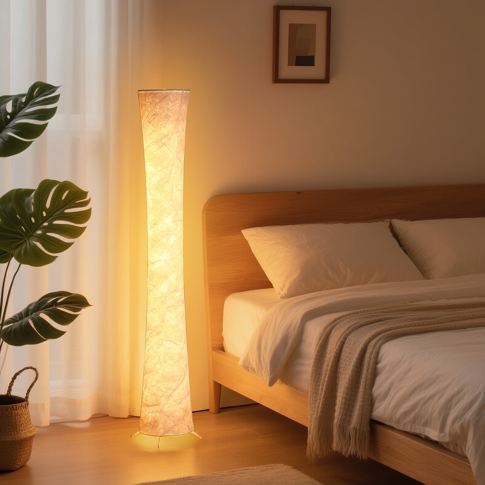 SUNMORY 61'' RGBIC LED Floor Lamp, 1800 LM Color Changing Lighting Modern Tall Lamp with Music Sync & 16 Millio Colors, Standing Lamp With Remote & APP Control for Living Room, Bedroom, Gaming, Party