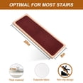 thumbnail image 5 of Wine Red Linen Stair Treads Non Slip for Steps Farmhouse Pure Color Country Farm 15 Pcs Reusable Adhesive Stair Runner Mats for Dogs Elders Carpet Treads Rugs for Staircase 8x30 In, 5 of 9