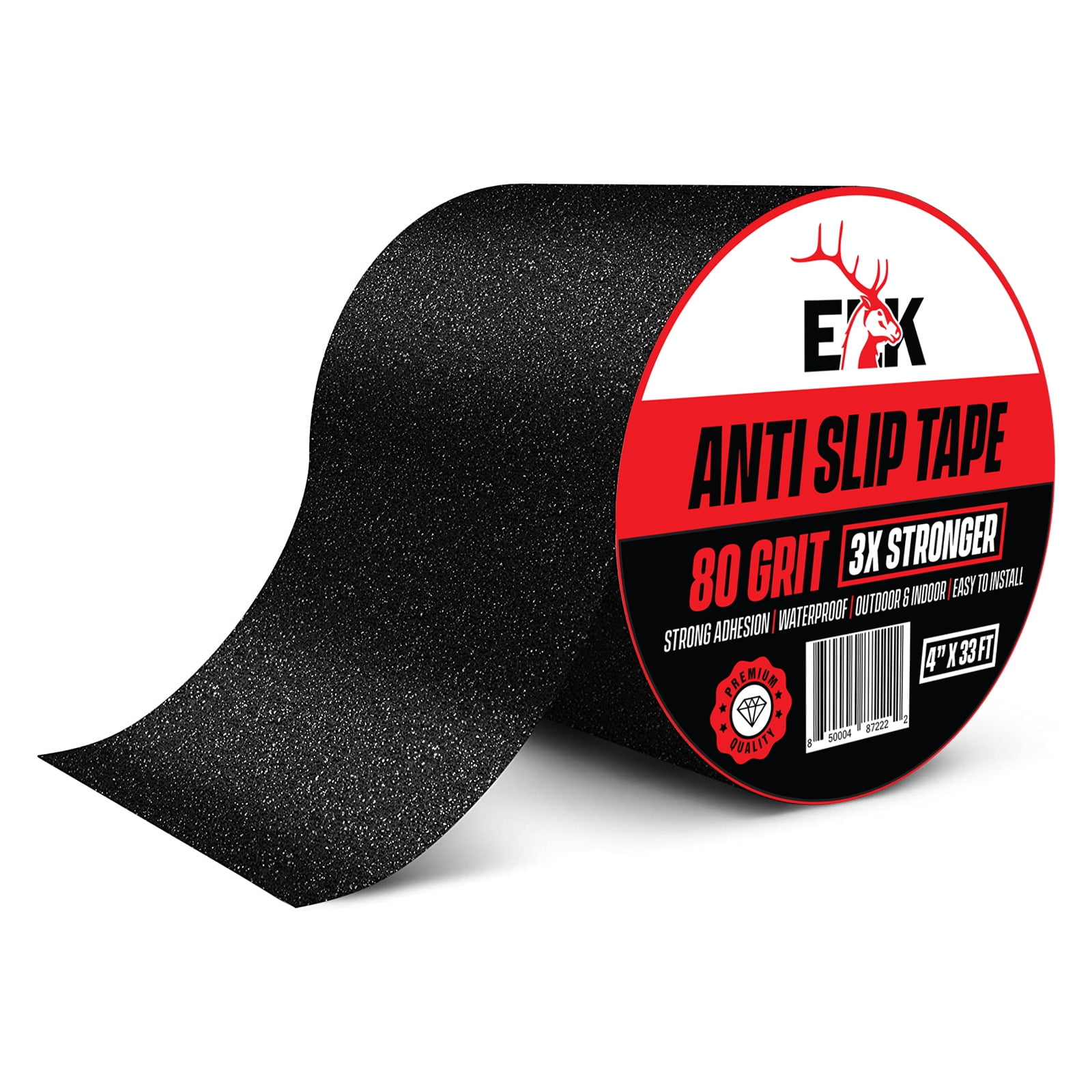 BEST 2"x30 FT Black & Yellow Anti-Slip Safety Grip Tape,80Grit Industrial Grade 