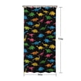 thumbnail image 5 of Black Colorful Dinosaurs Silhouette Pattern Shower Curtain 36"x72" ,Bathroom Decorative Shower Curtains Set with 12 Hooks,Modern Waterproof Washable Shower Curtain, 5 of 6