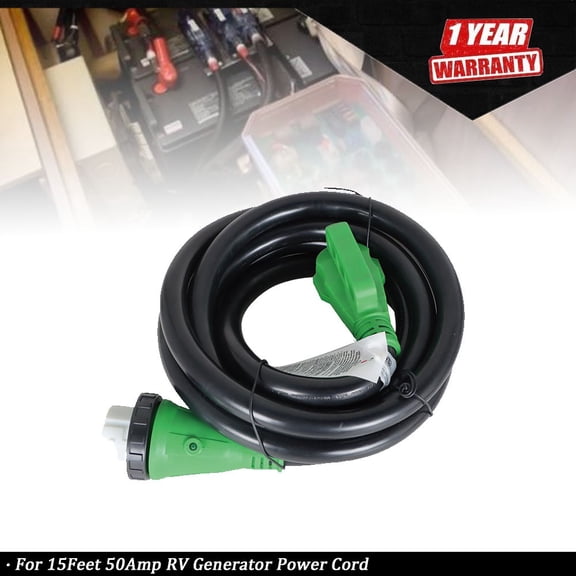 50A 15Feet RV Extension Cord Power Supply Cable for Trailer Motorhome Camper