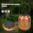 thumbnail image 6 of PPgejGEK Butterfly Hummingbird Solar Lantern Outdoor Waterproof Hanging LED Light Metal Decorative for Yard Patio Tabletop Garden Decor Bronze Finish Iron Material, 6 of 6