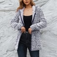thumbnail image 3 of Chaqueta con capucha y pelusa para mujer, chaqueta de polar peluda para mujer, abrigo peludo de manga larga para mujer, abrigo peludo para mujer, lo mejor en su clase, 3 of 7