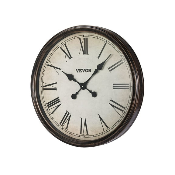 Wall Clock 20 in Roman Numerals Battery Operated Silent Clocks for Living Room