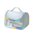 thumbnail image 2 of Fiudx Neceser Translúcido de Pvc Esmerilado, Organizador de Viaje, Impermeable, para Colgar Artículos de Tocador, Gran Capacidad para Maquillaje, Uso Diario, Ideal para Adultos, Fácil de Limpiar y Po, 2 of 6