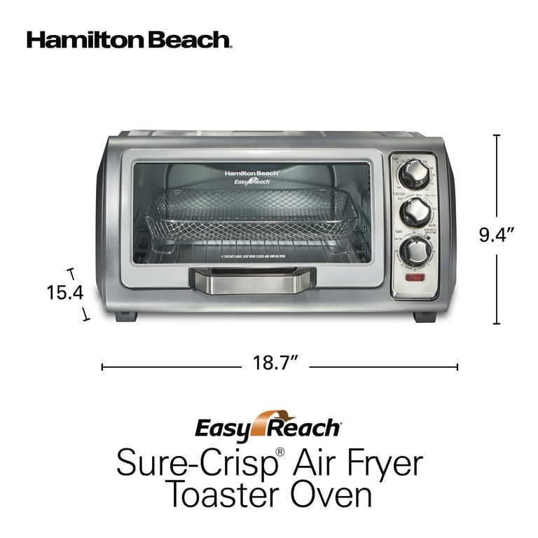 Hamilton Beach Professional Sure-Crisp Digital Toaster Oven Air Fryer  Combo, 1500W, 6 Slice Capacity, Stainless Steel (31241)
