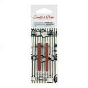 Conte Crayons: Black 2B, 2.5 x .25 inch, 2 pieces