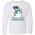 thumbnail image 3 of Inktastic Chill Dude Winter Snowman Long Sleeve Youth T-Shirt, 3 of 5