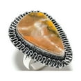 thumbnail image 2 of Bumblebee Jasper Gemstone Handmade 925 Sterling Silver Jewelry Ring Size 10, 2 of 2