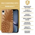 thumbnail image 7 of Case Yard Wooden Case Outside Soft TPU Silicone, Slim Fit Shockproof Wood Protective Phone Cover for Girls Boys Men and Women, Supports Wireless Charging Pineapple Design case for iPhone-XR, 7 of 7