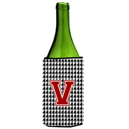 

Houndstooth Monogram Initial V Wine Bottle Hugger