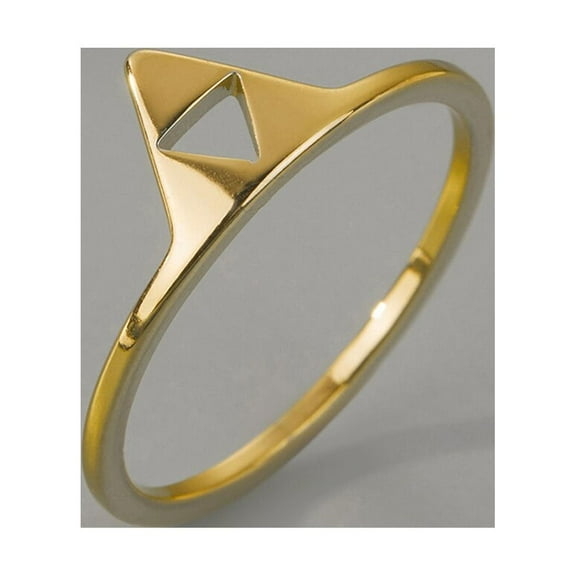 Triangle Ring Triforce Stainless Steel Ring Gold Plated Jewelry Dainty Simple Party Accessories