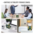 thumbnail image 6 of Goofa Sunflowers Tissue Box Cover PVC Leather Tissue Holder Square Facial Tissue Case Facial Paper Organizer Dispenser for Bathroom, Vanity Countertop, 6 of 8