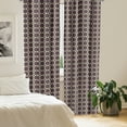 thumbnail image 2 of Ambesonne Tribal Curtains, Geometric Bohemian Pattern, Pair of 28"x95", Pale Yellow Eggplant, 2 of 5