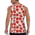 thumbnail image 3 of Gaeub Red Strawberry Men's Athletic Tank Top, Workout Sleeveless Shirts, Running Tank Tops for Gym, Running, Training - 4X-Large, 3 of 9